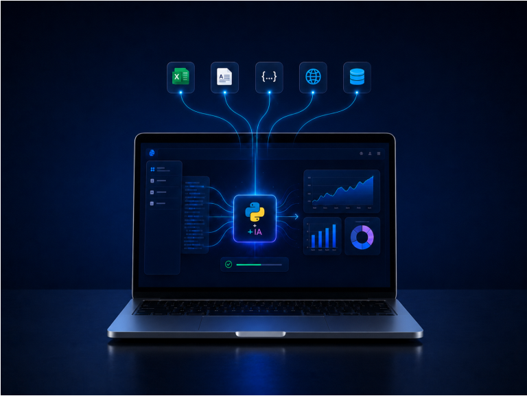 Interface visual de automação de tratamento de dados com Python e IA
